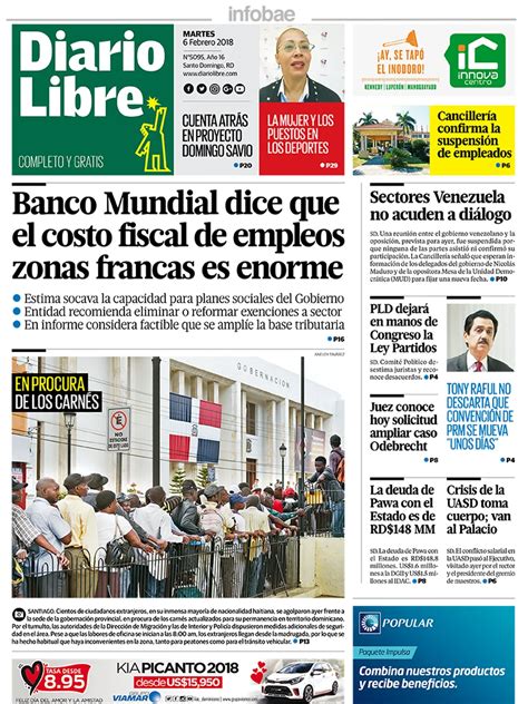 Diario Libre República Dominicana Martes 06 De Febrero De 2018 Infobae