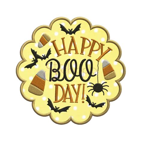 Happy Boo Day Applique Design - Stitchtopia