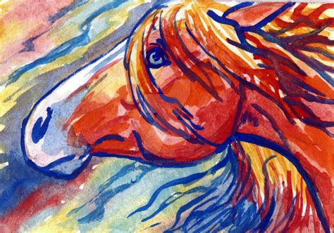 Horse Expressions ACEO 1 by jupiterjenny on DeviantArt