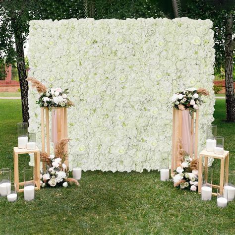 Amazon White Artificial Flower Wall Backdrop Panels Ftx Ft