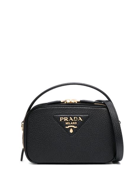 Triangle Logo Leather Tote Bag Prada Eraldo