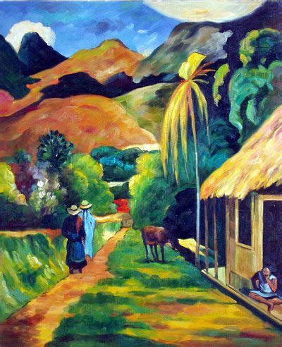 Street on Tahiti,Paul Gauguin | Arte kandinsky, Pinturas impresionistas, Postimpresionismo