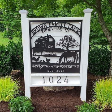 Custom Metal Farm Sign Custom Metal Ranch Sign Outdoor Etsy