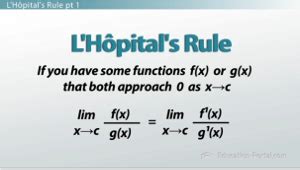 What Is L Hopital S Rule Video Lesson Transcript Study