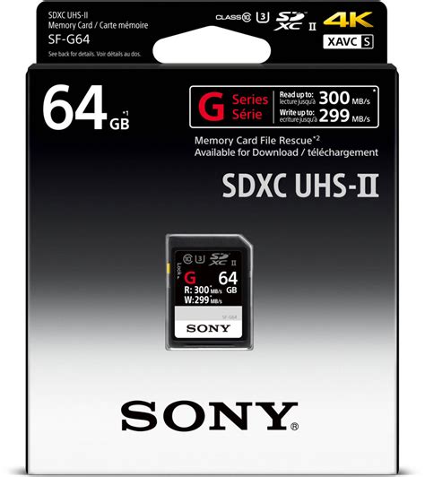 PcFoto | Sony SDXC 64GB SF-G UHS-II 300MB/s