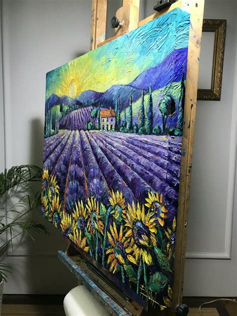 Lavender Fields And Sunflowers Lights Of Provence By Mona Edulesco