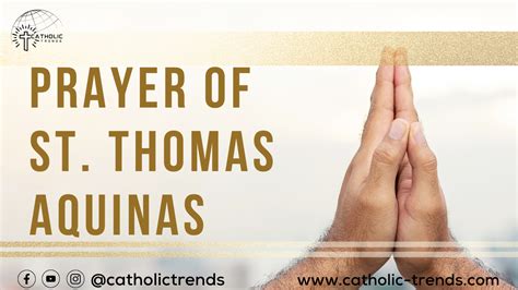 Prayer of St. Thomas Aquinas – Catholic Trends