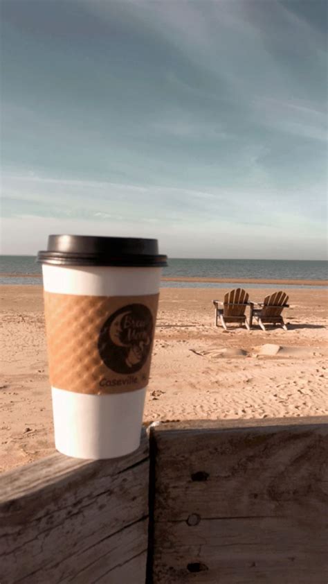 Beach Coffee On The Beach Cozy Beach Beach Aesthetics Coffee Cozy