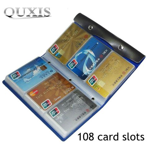 QuXis 2022ใหมหนง PU 108ชองใสการดผถอบตรเครดตสทบ Card Card