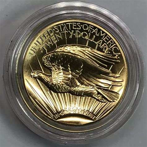 Ultra High Relief Saint Gaudens Double Eagle Gold Coin Old