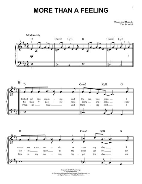 More Than A Feeling | Sheet Music Direct