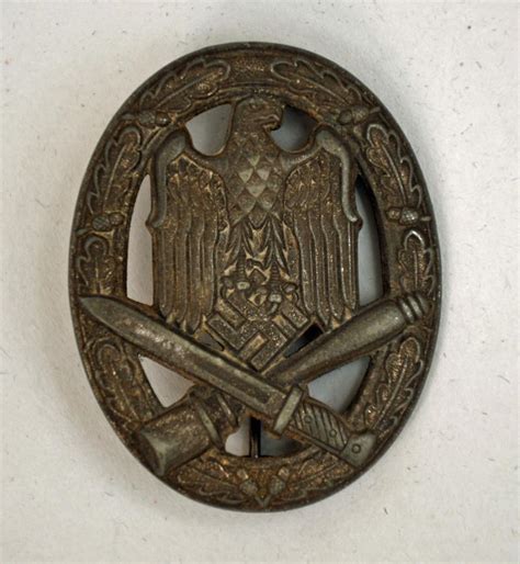 Regimentals German Wwii Armed Forces General Assault Badge