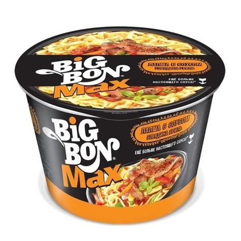 Лапша быстрого приготовления Big Bon Max Говядина гриль - «Лапша Биг ...