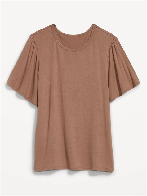 Luxe Flutter Sleeve Top For Women Old Navy