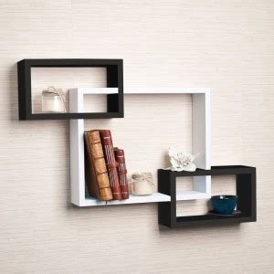 Karam Collections Wall Shelf Rack Set Of Intersecting Wall Shelves