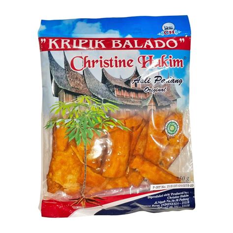 Amazon.com : Keripik Balado Christine Hakim Asli Padang, Original (Padang Spicy Cassava Chips ...