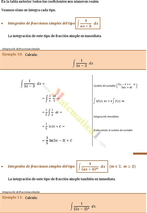 Integrales Por Fracciones Parciales Ejercicios Resueltos Pdf