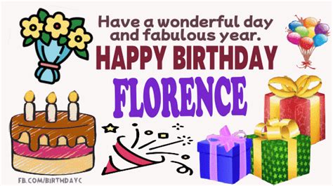 Happy Birthday Florence S Birthday Greeting Birthday Kim