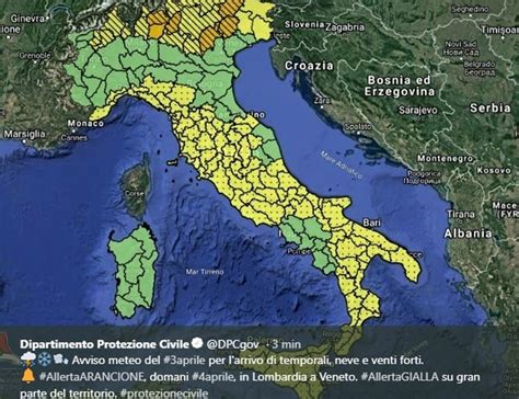 Allerta Meteo Il Nuovo Bollettino Della Protezione Civile