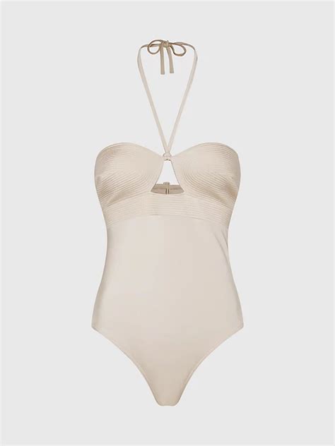 Halter Neck Swimsuit Structured Calvin Klein® Kw0kw02142ace