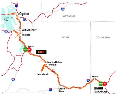 Free Utah Railroad Map And The 8 Major Railroads In Utah