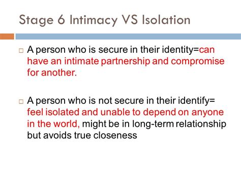 Intimacy Vs Isolation Stage 6