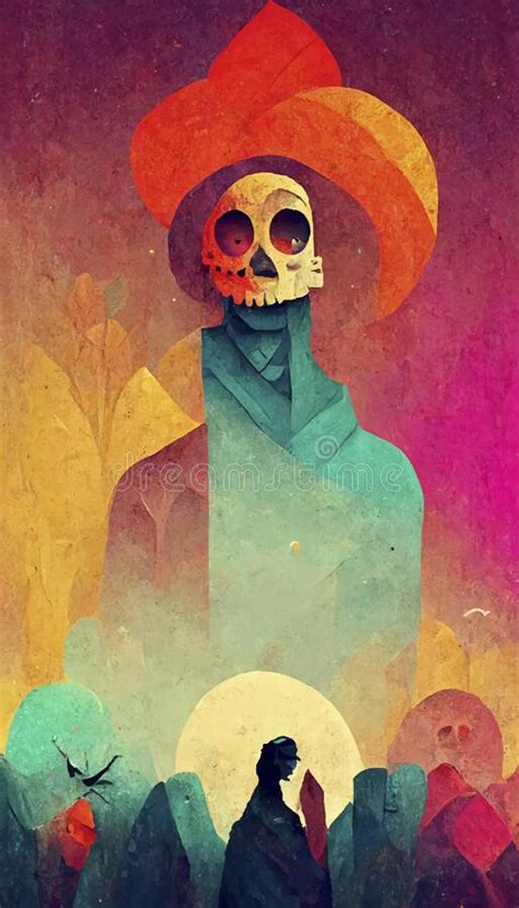 Beautiful Illustration Of The Day Of The Dead Stock Illustration Illustration Of Cempasuchil