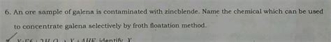 Which One Of The Following Ores Is Concentrated By Froth Floatation