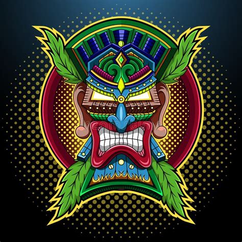 Logo De La Mascotte Tiki Esport Illustration De Vecteur Illustration