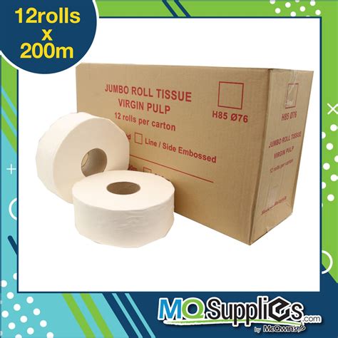 Ply Jumbo Roll Toilet Tissue Embossed Virgin Pulp Mm X M X