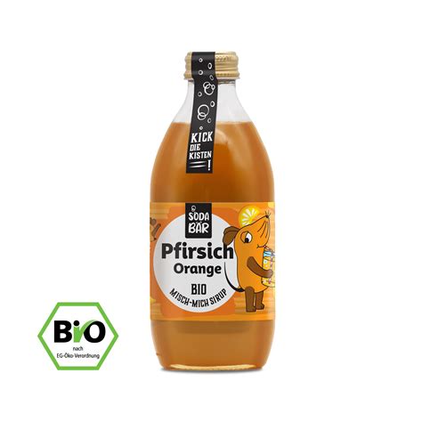 Bio Maus Sirup Pfirsich Orange Misch Mich Sodab R Besser Trinken