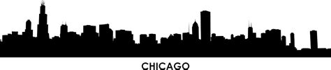 Download Chicago Skyline Chicago Skyline Silhouette Transparent Png