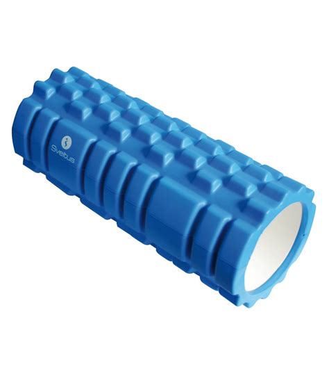 Massage Foam Roller With Grid Blue