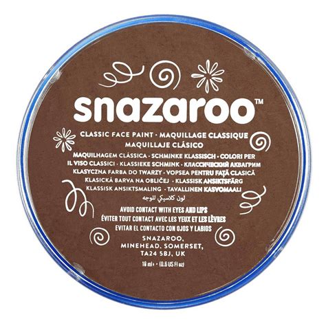 Snazaroo Light Brown Face Paint Compact 18ml Hobbycraft