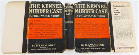 The Kennel Murder Case A Philo Vance Story By Van Dine Ss Very