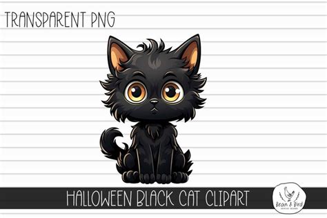 Halloween Black Cat Clipart Transparent