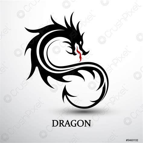 Chinese Dragon symbol - stock vector 5463132 | Crushpixel