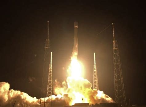 Spacex Rocket Launches Telstar Satellite And Lands On Drone Ship