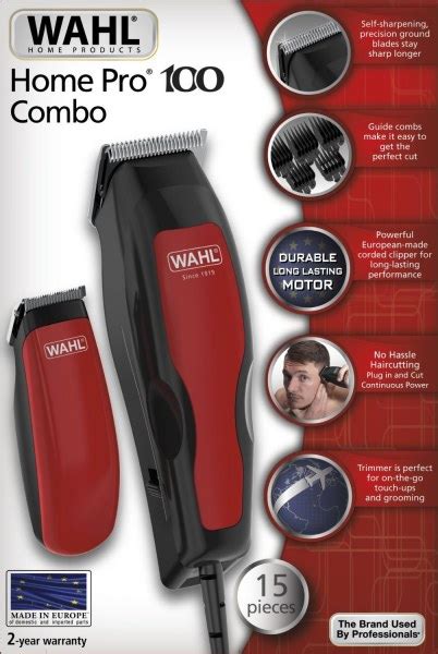 Машинка для стрижки волос Wahl Home Pro 100 Combo Красивая стрижка