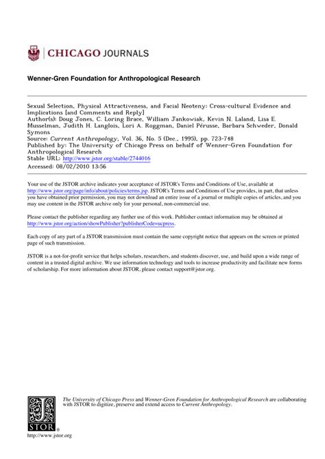 Pdf Sexual Selection Physical Attractiveness And Facial Neoteny Cross Cultural Evidence And