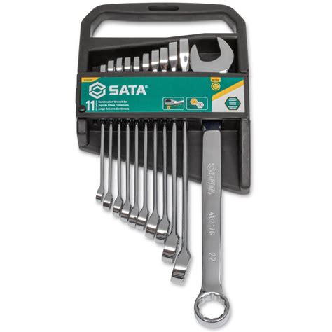 11 Pc Metric Combination Wrench Set Sata