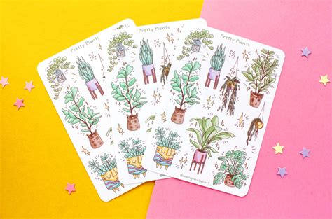 Stickers Labels Tags Paper Plants Sticker Sheet Etna Pe