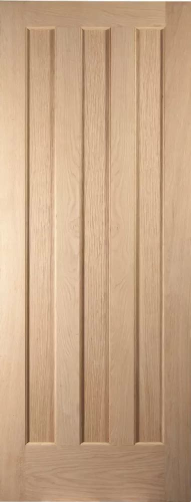 Jeld Wen Aston Unfinished Oak Veneer Wooden Panel Internal Door