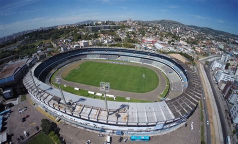 Download imagens 4k O grêmio estádio panorama vista aérea O grêmio