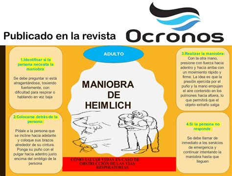 Póster Maniobra de Heimlich en adultos Ocronos Editorial