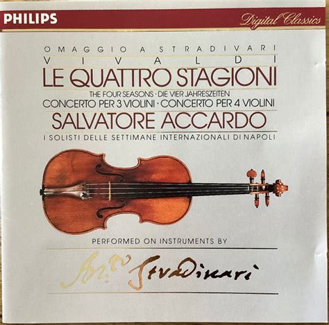 Vivaldi The Four Seasons 2 Concertos Salvatore Accardo German