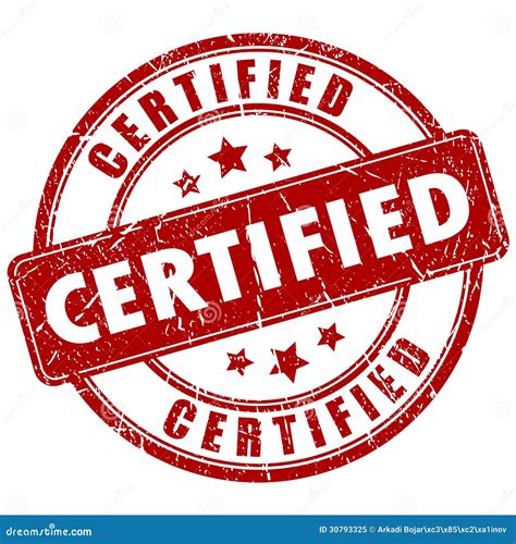 Vector Certified Stamp Royalty Free Stock Photo - Image: 30793325 