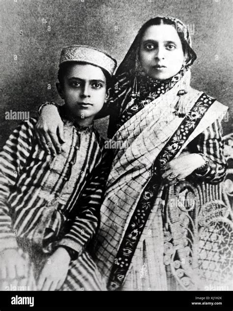 Circa 1891 Jawaharlal Nehru 1889 1964 With His Mother Swaroop Rani Nehru Thussu 1868