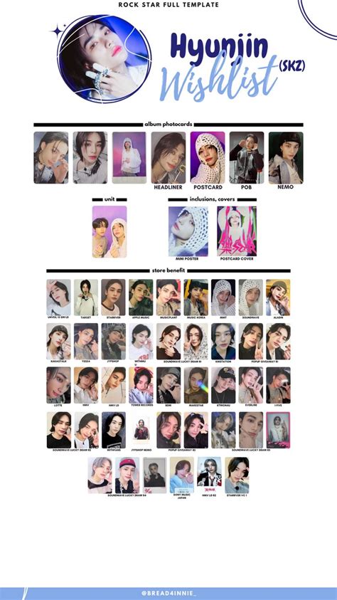 Hyunjin Rockstar Photocard Template Rockstar Photocard Photo Cards