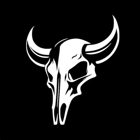 Premium Vector Cow Skull Minimalist And Flat Logo Vector Illustration